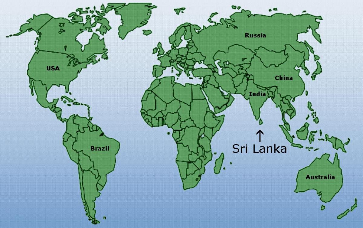 Ceylon ਸਥਿਤੀ ਸੰਸਾਰ ਦਾ ਨਕਸ਼ਾ