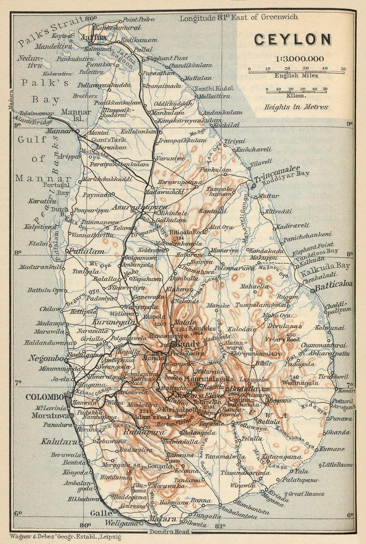 Ceylon ' ਤੇ ਨਕਸ਼ਾ