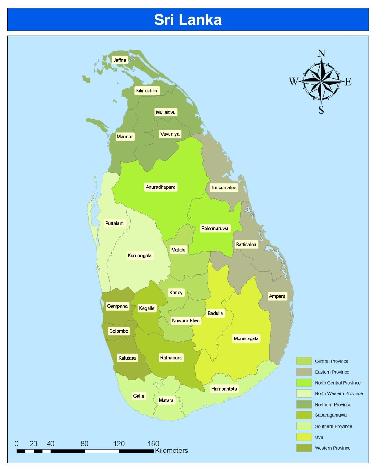 ਸ਼੍ਰੀ ਲੰਕਾ ਜ਼ਿਲ੍ਹਾ ਨਕਸ਼ਾ ਵਿਚ sinhala