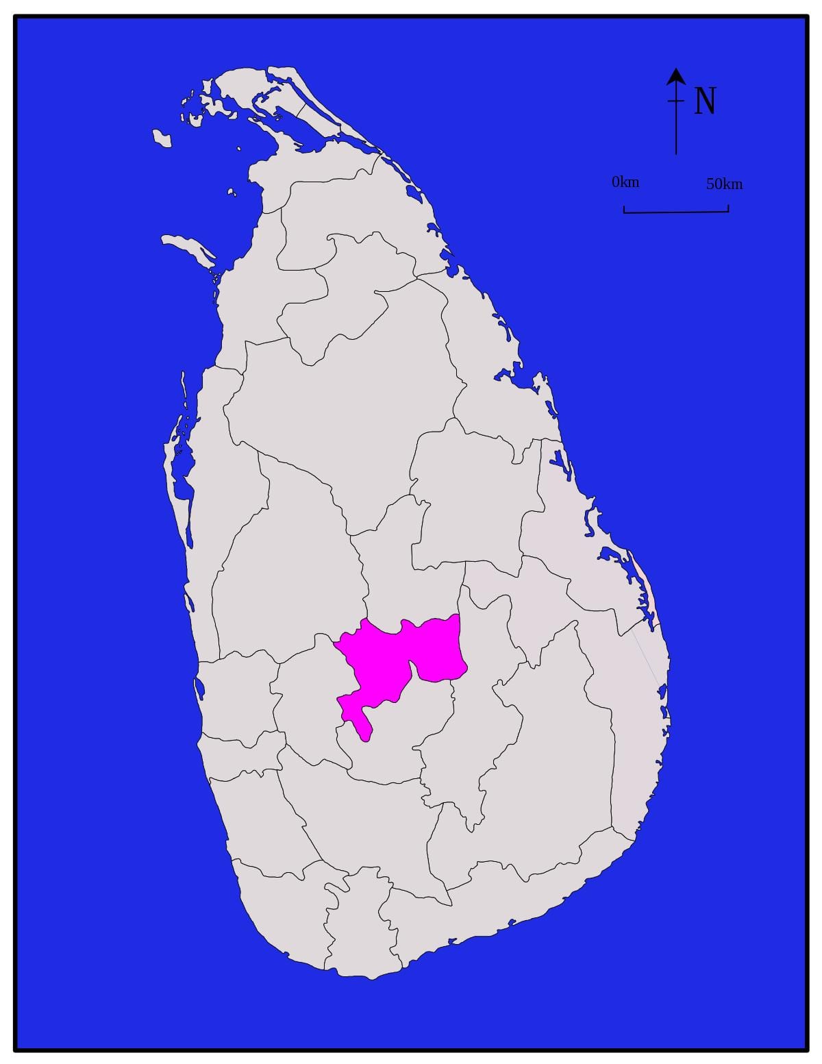 kandy ਸ਼੍ਰੀ ਲੰਕਾ ਵਿੱਚ ਨਕਸ਼ਾ