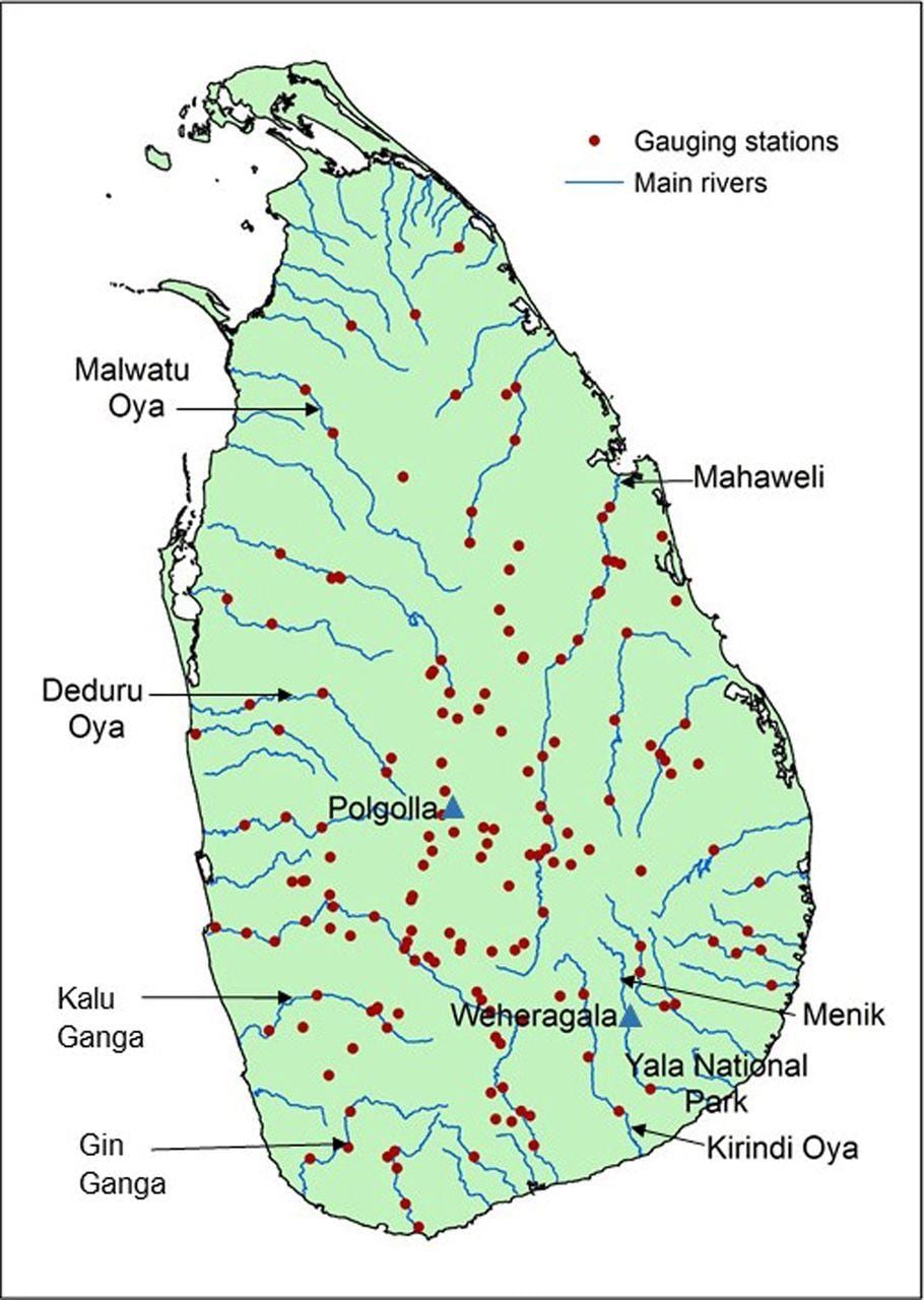 ਨਕਸ਼ਾ ਦੇ mahaweli ਨਦੀ ਦਾ ਨਕਸ਼ਾ ਸ਼੍ਰੀ ਲੰਕਾ
